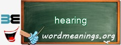 WordMeaning blackboard for hearing